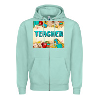 Seafoam teacher Zipper Hoodie - MaliasSmallBusiness