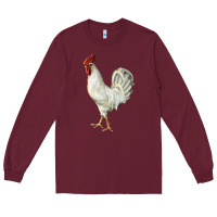 Burgundy Leghorn Rooster Long Sleeve Tee - LillyAllenDesigns