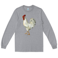 Heather Grey Leghorn Rooster Long Sleeve Tee - LillyAllenDesigns