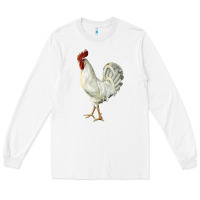 White Leghorn Rooster Long Sleeve Tee - LillyAllenDesigns