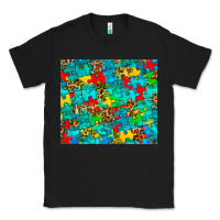 Black autism awareness puzzle Classic Tee - BarkalooDesign
