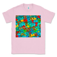 Bubblegum Pink autism awareness puzzle Classic Tee - BarkalooDesign