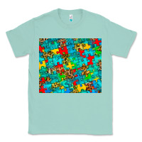 Seafoam autism awareness puzzle Classic Tee - BarkalooDesign