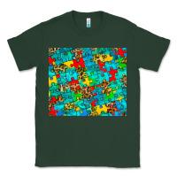 Sports Green autism awareness puzzle Classic Tee - BarkalooDesign