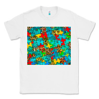 White autism awareness puzzle Classic Tee - BarkalooDesign
