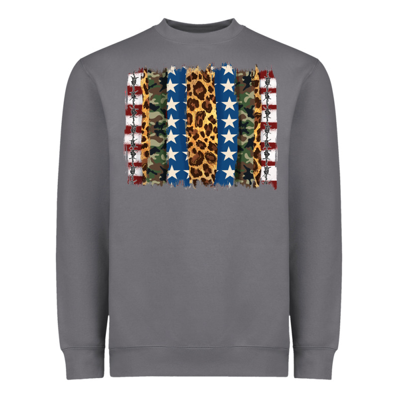 Usa Army Pattern Brushstroke Heavyweight Sweatshirt by Artiststas | Teevron