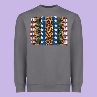 Usa Army Pattern Brushstroke Heavyweight Sweatshirt Designed By Artiststas