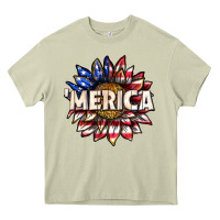 Mossy merica with sunflower Heavy Core Tee - texasbilliewilder