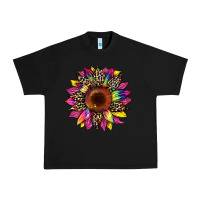 Black tie dye leopard sunflower Urban Heavy Tee - Artiststas