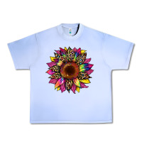 Grape Ice tie dye leopard sunflower Urban Heavy Tee - Artiststas