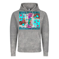 Cloud Rock mommy leopard turquoise Vintage Hoodie - JahusDesignShop