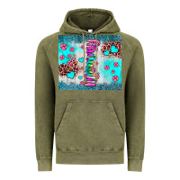 Vintage Olive mommy leopard turquoise Vintage Hoodie - JahusDesignShop