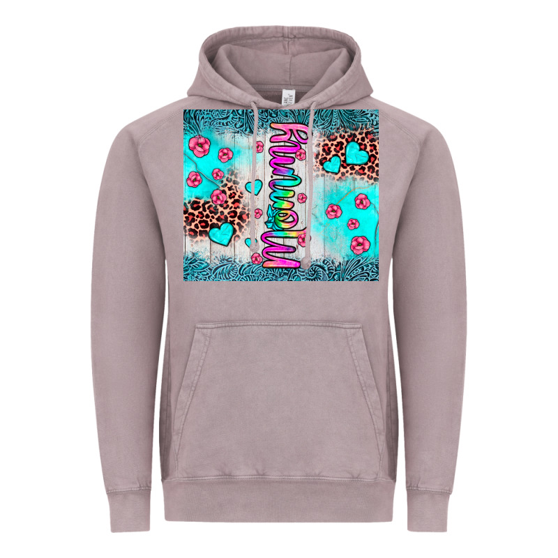 Mommy Leopard Turquoise Vintage Hoodie by JahusDesignShop | Teevron