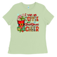 Matcha i run on coffee and christmas cheer Ladies Tee - Zillion Design Studio