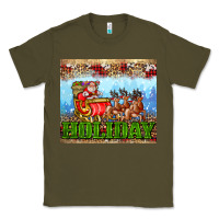 Army Green holiday and santa. claus Classic Tee - AdoDesignShop