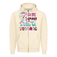 Sandshell cute smart and a little bit dramatic with unicorn Zipper Hoodie - NancyCooperArtShop