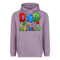 Lavender dad of a warrior Heavyweight Hoodie - Artiststas