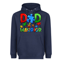 Navy dad of a warrior Heavyweight Hoodie - Artiststas