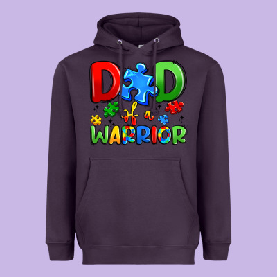 Dad Of A Warrior Heavyweight Hoodie Designed By Artiststas
