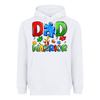 White dad of a warrior Heavyweight Hoodie - Artiststas