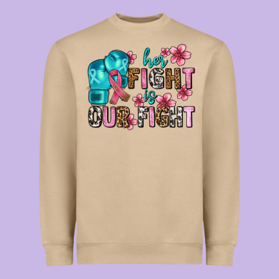 Her Fighting Is Our Fight Heavyweight Sweatshirt Designed By Adodesignshop