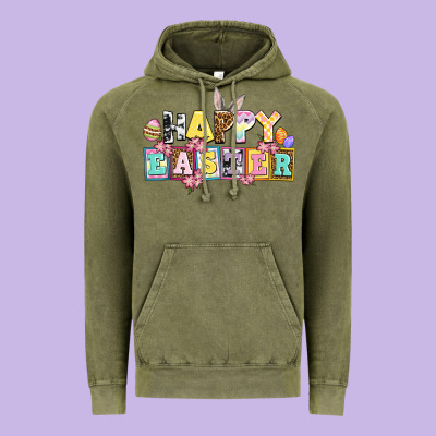 Happy Easter Vintage Hoodie Designed By Adodesignshop