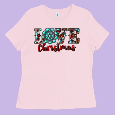 Ladies Tee Western Gemstone Christmas Love