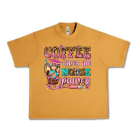 Peanut Butter coffee gives me nurse power Urban Heavy Tee - AdoDesignShop