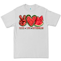 Dove Grey peace love watermelon Premium Tee - texasbilliewilder