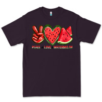 Plum peace love watermelon Premium Tee - texasbilliewilder