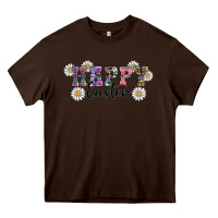 Chocolate Brown happy easter daisys Heavy Core Tee - RanaPortraitStore
