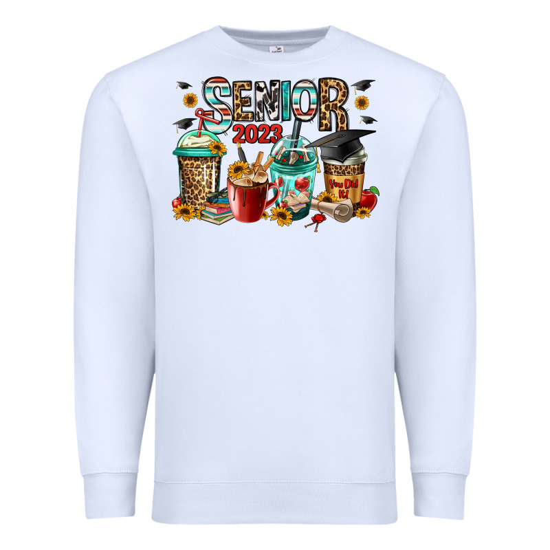 Senior 2023 Coffee Cups Premium Sweatshirt by Jasminsmagicworld | Teevron