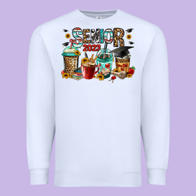 Senior 2023 Coffee Cups Premium Sweatshirt Designed By Jasminsmagicworld