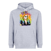 Heather Grey drag queen Heavyweight Hoodie - Artiststas