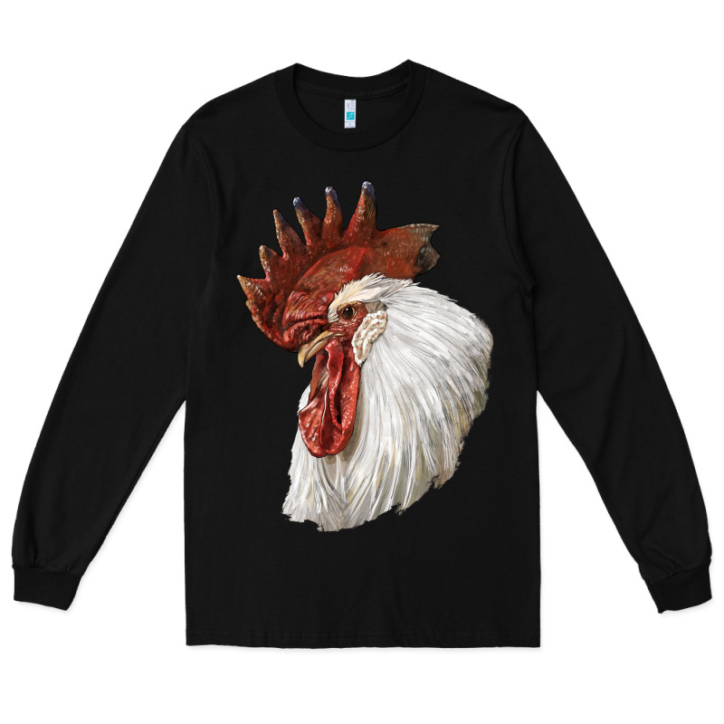 Leghorn Rooster Head Long Sleeve Tee by LillyAllenDesigns | Teevron