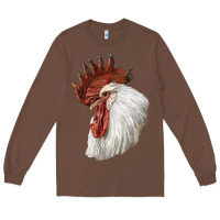 Chestnut Leghorn Rooster Head Long Sleeve Tee - LillyAllenDesigns