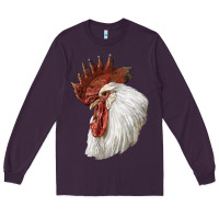 Plum Leghorn Rooster Head Long Sleeve Tee - LillyAllenDesigns