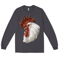 Smoke Leghorn Rooster Head Long Sleeve Tee - LillyAllenDesigns