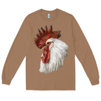 Toasted Coconut Leghorn Rooster Head Long Sleeve Tee - LillyAllenDesigns
