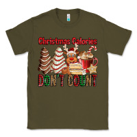 Army Green Christmas Calories don't count Christmas tree cake Classic Tee - Jasminsmagicworld