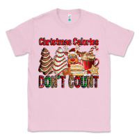 Bubblegum Pink Christmas Calories don't count Christmas tree cake Classic Tee - Jasminsmagicworld