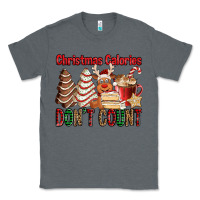 Charcoal Heather Christmas Calories don't count Christmas tree cake Classic Tee - Jasminsmagicworld