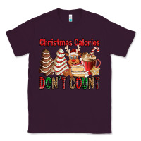 Plum Christmas Calories don't count Christmas tree cake Classic Tee - Jasminsmagicworld