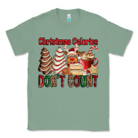 Sage Christmas Calories don't count Christmas tree cake Classic Tee - Jasminsmagicworld