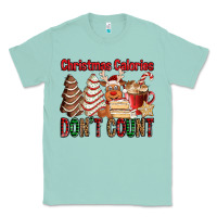 Seafoam Christmas Calories don't count Christmas tree cake Classic Tee - Jasminsmagicworld