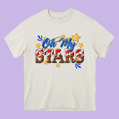 Oh My Stars Heavy Core Tee Designed By Texasbilliewilder