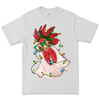 Dove Grey christmas rooster with lights Premium Tee - RanaPortraitStore