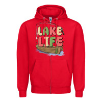 Red lake life Zipper Hoodie - MaliasSmallBusiness