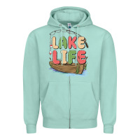 Seafoam lake life Zipper Hoodie - MaliasSmallBusiness