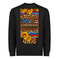 Black proud veteran 12 oz slim can cooler Heavyweight Sweatshirt - Artiststas